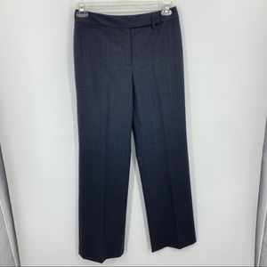 Anne Klein Suit Pants Charcoal Gray Red Stripes 8